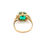 Thumbnail: Vintage Green Paste Ring in 10K Yellow Gold