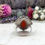 Thumbnail: Art Deco Carnelian & Marcasite Ring in Sterling Silver