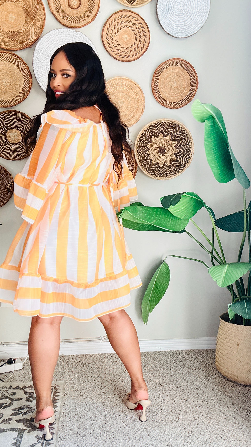 Thumbnail: Golden Hour Stripped Dress 