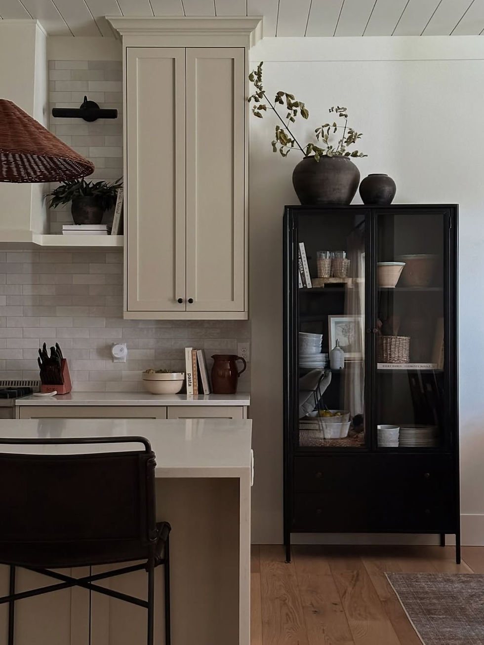 kitchen cabinets painted with Sherwin williams naturel