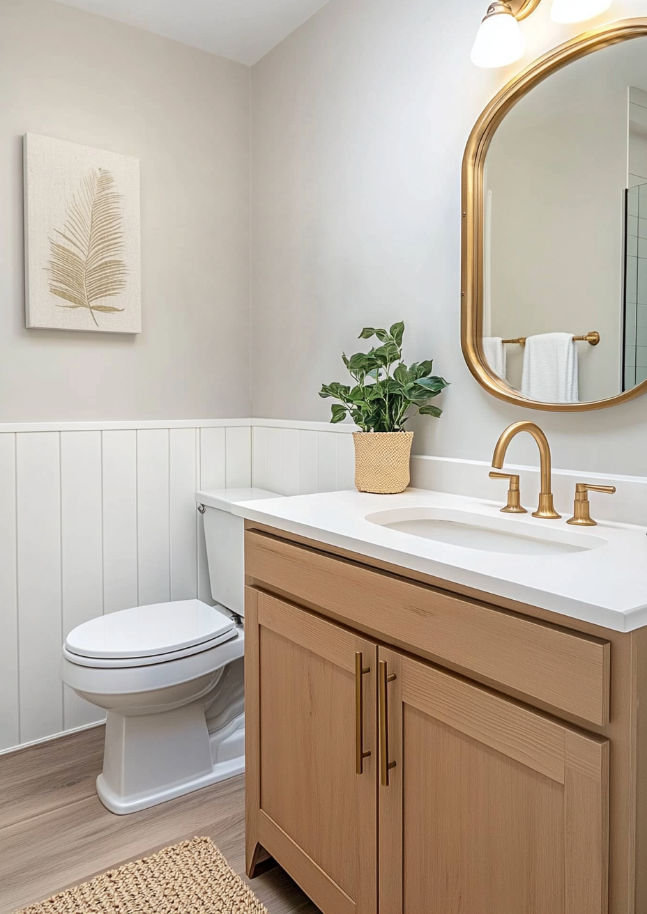 Benjamin Moore Sea Pearl in a kitchen