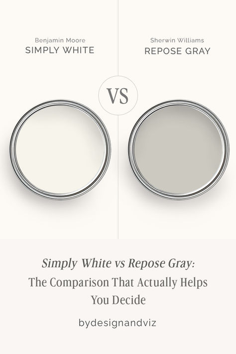 Simply White vs Repose Gray: The Comparison That Actually Helps You Decide
