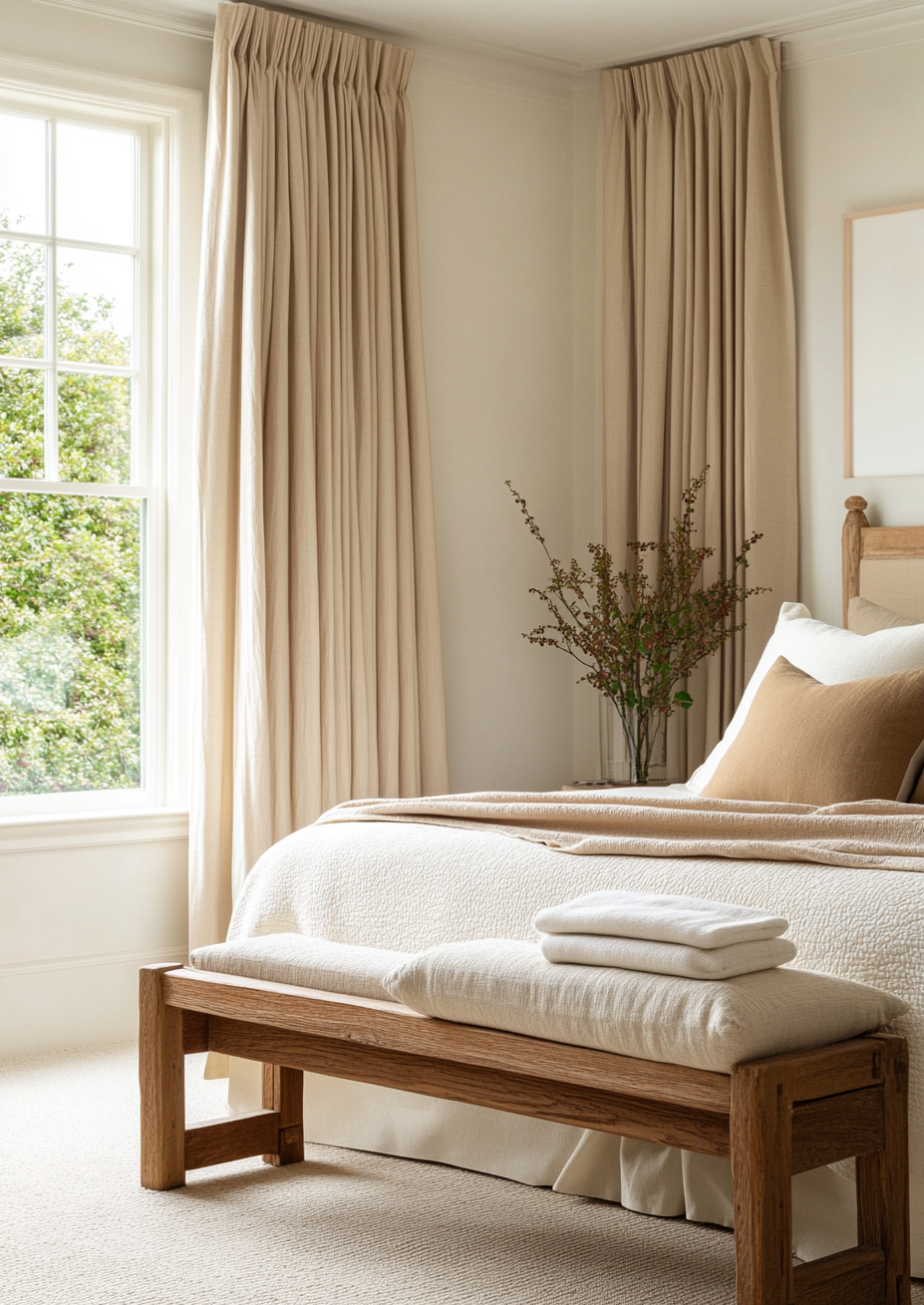 Sherwin Williams Kestrel White in a bedroom