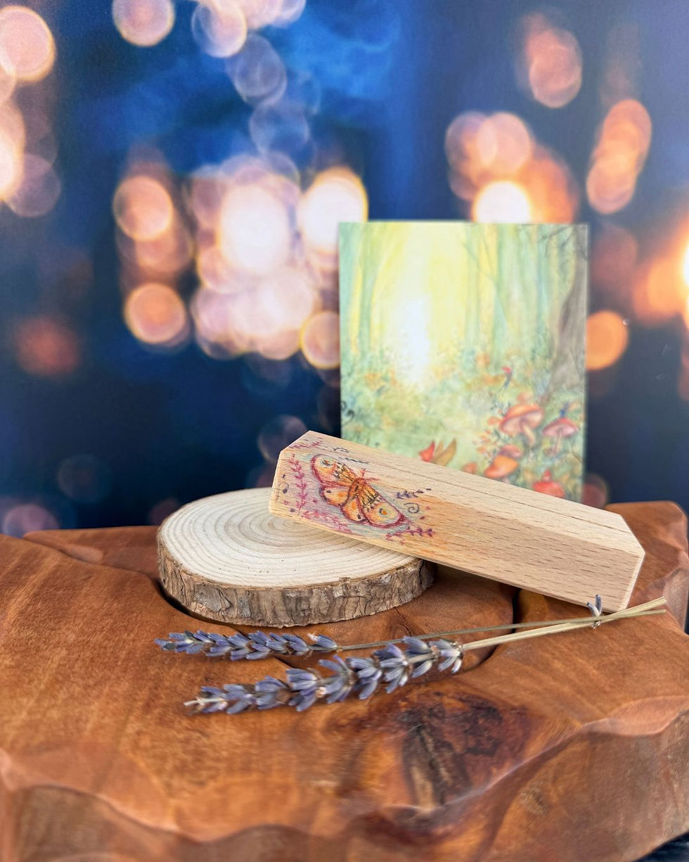Postcard Holder-Butterfly by Anne Illustrates
