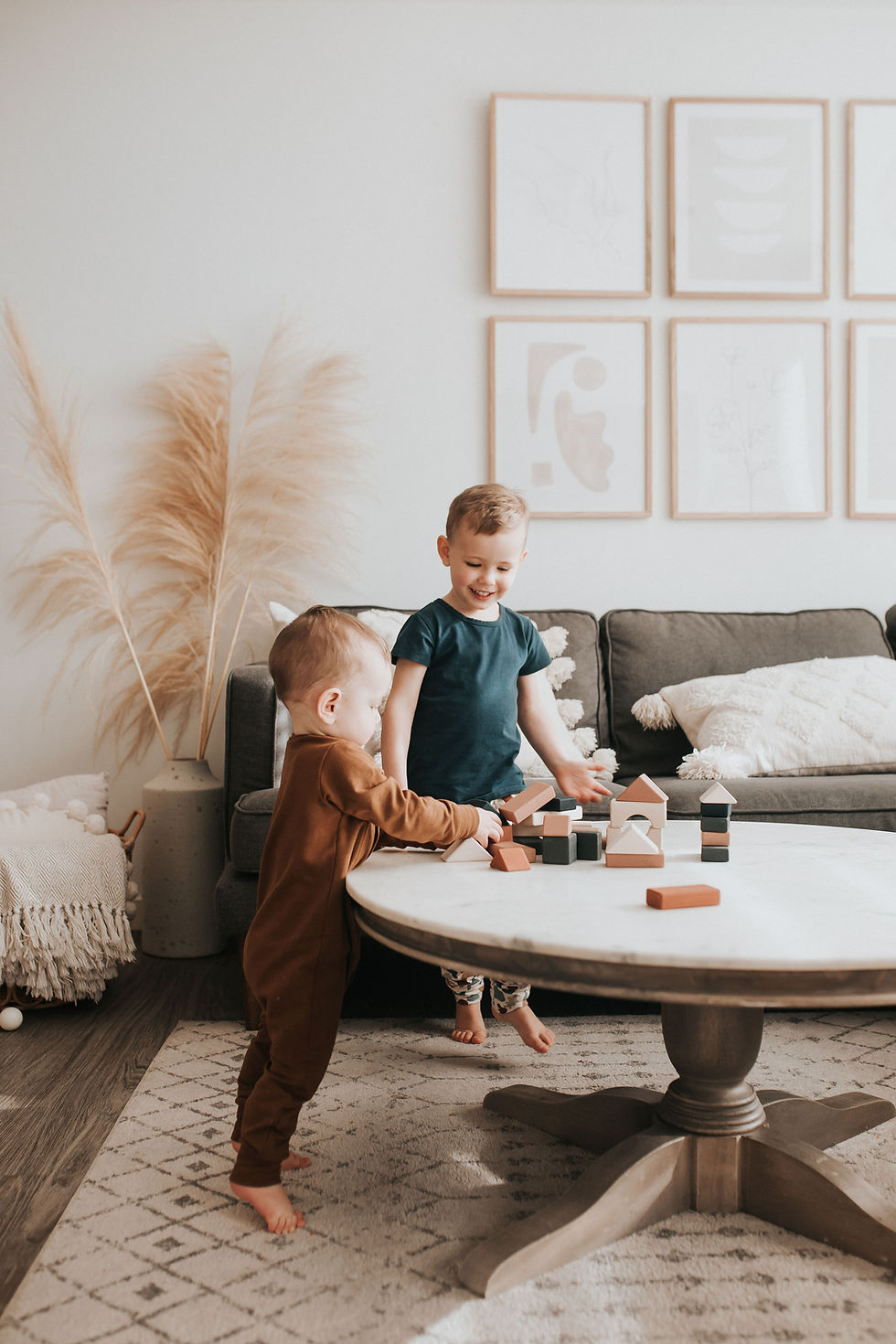 Thumbnail: Wooden Castle Building Blocks Multi-Colored