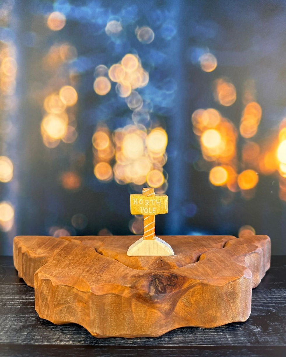 Eric & Albert Wooden North Pole Sign