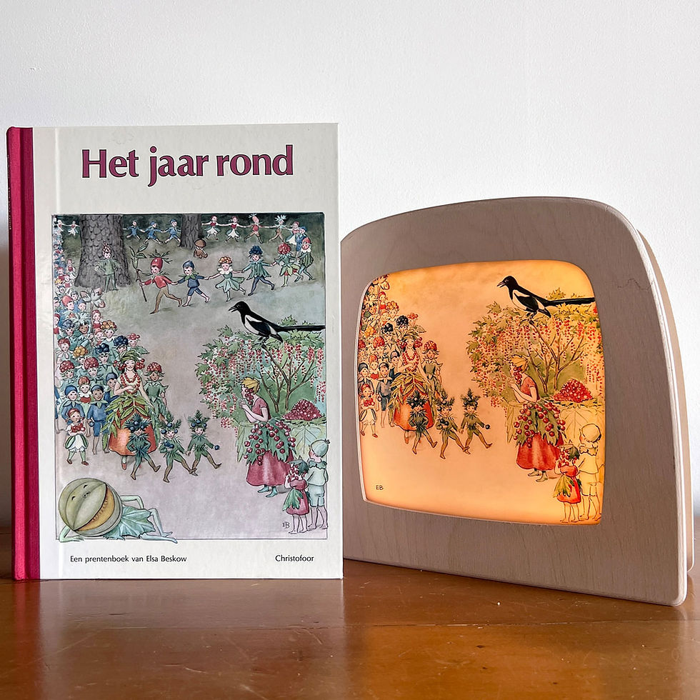 Thumbnail: Toverlux Around The Year Storylux Lamp Silhoutte Set Illustrated by Elsa Beskow