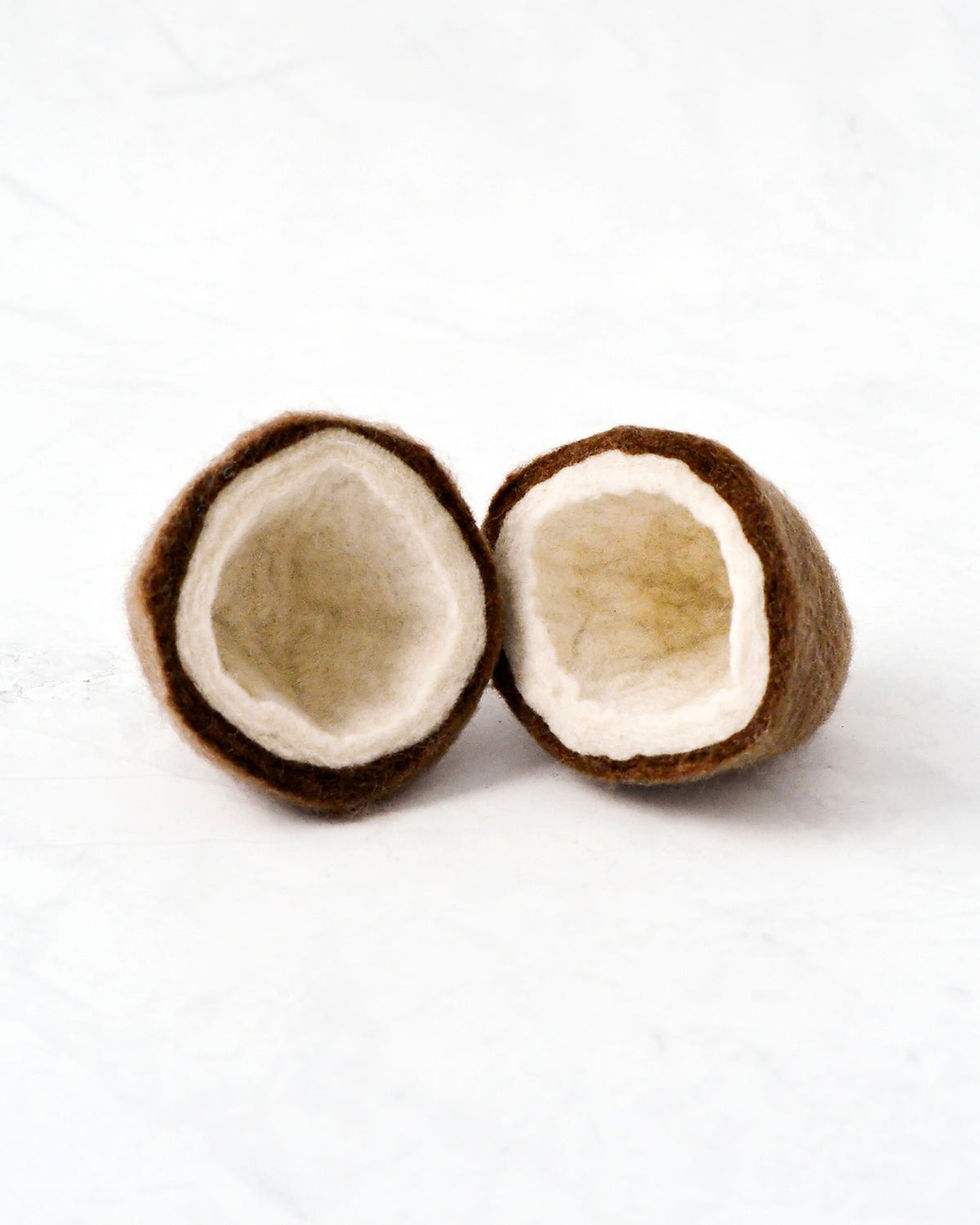 Thumbnail: Tara Treasures Felt Coconut Fruit (2 Halves)