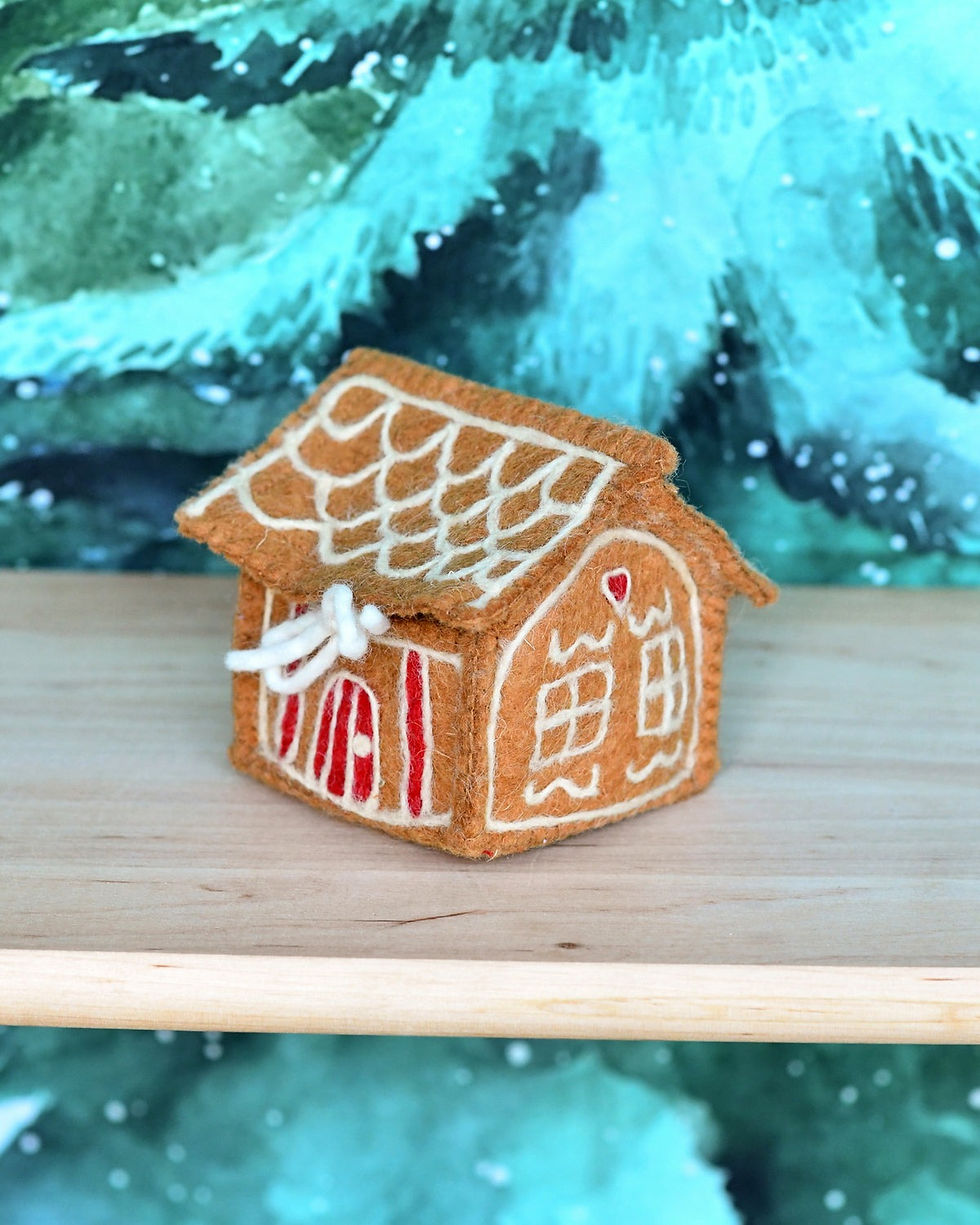 Thumbnail: Tara Treasures Felt Gingerbread House - Red Door