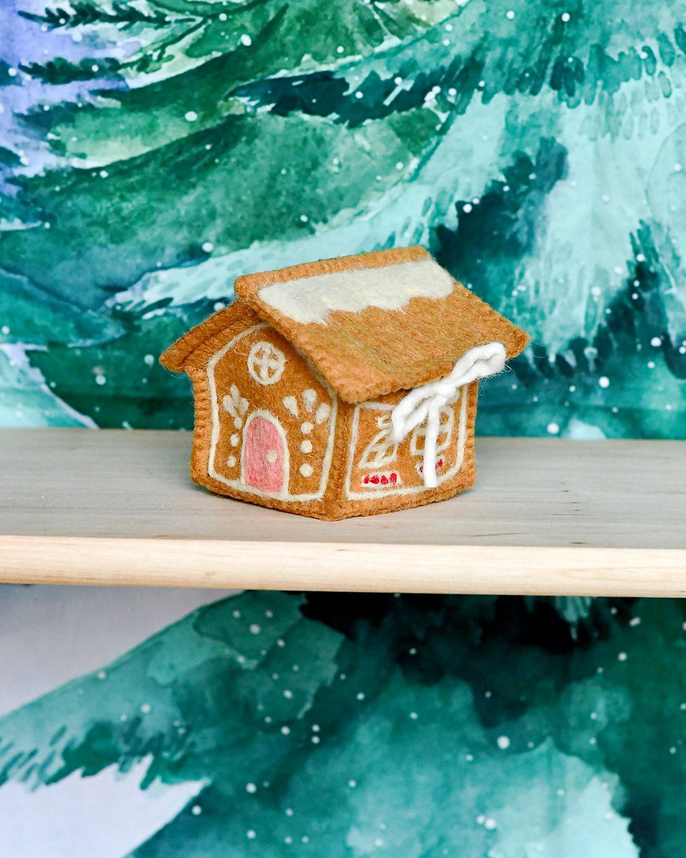 Thumbnail: Tara Treasures Felt Gingerbread House - Pink Door