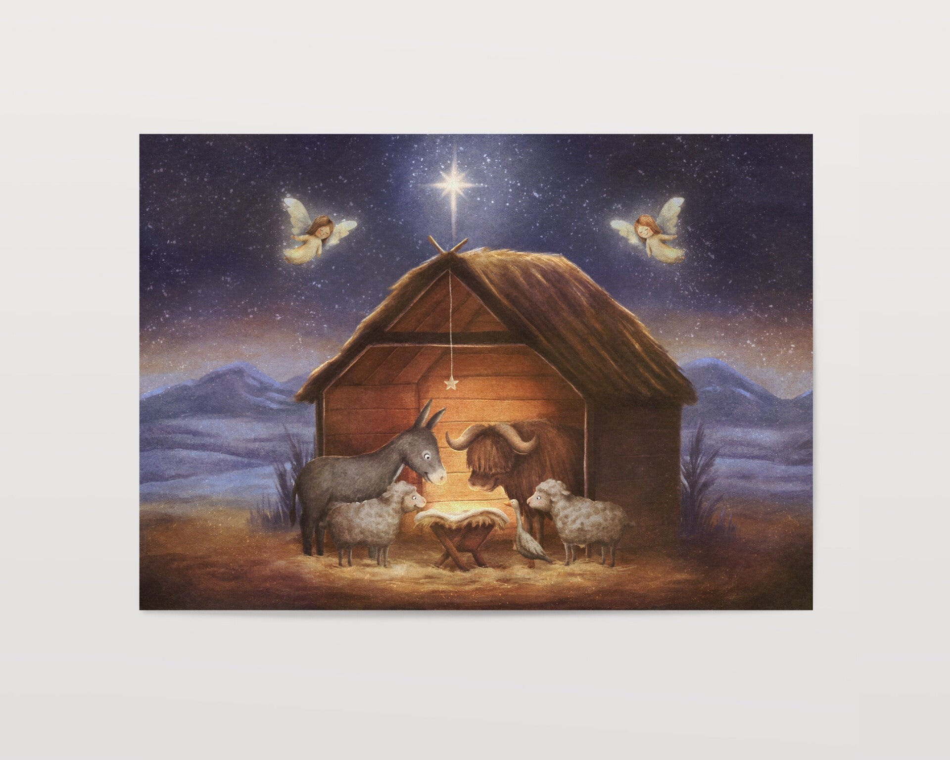 Christmas Postcard "Nativity Scene" - Lowi by Ginny