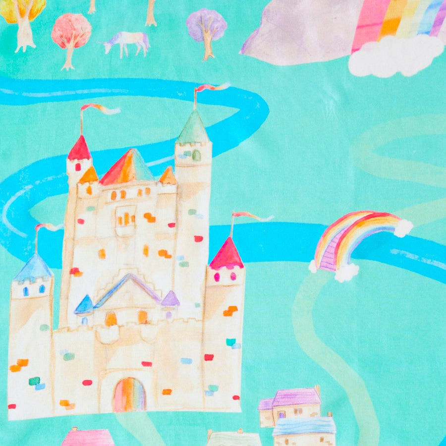 Thumbnail: Large Rainbowland Silk Playmap  by Sarah’s Silks