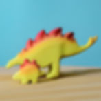 Thumbnail: Bumbu Toys Wooden Stegosaurus Dinosaurs Set