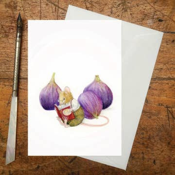 Mhairi Hellbrandt Fig Mouse Greeting Card