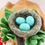 Thumbnail: Tara Treasures Felt Nest with 3 Blue Robin Eggs