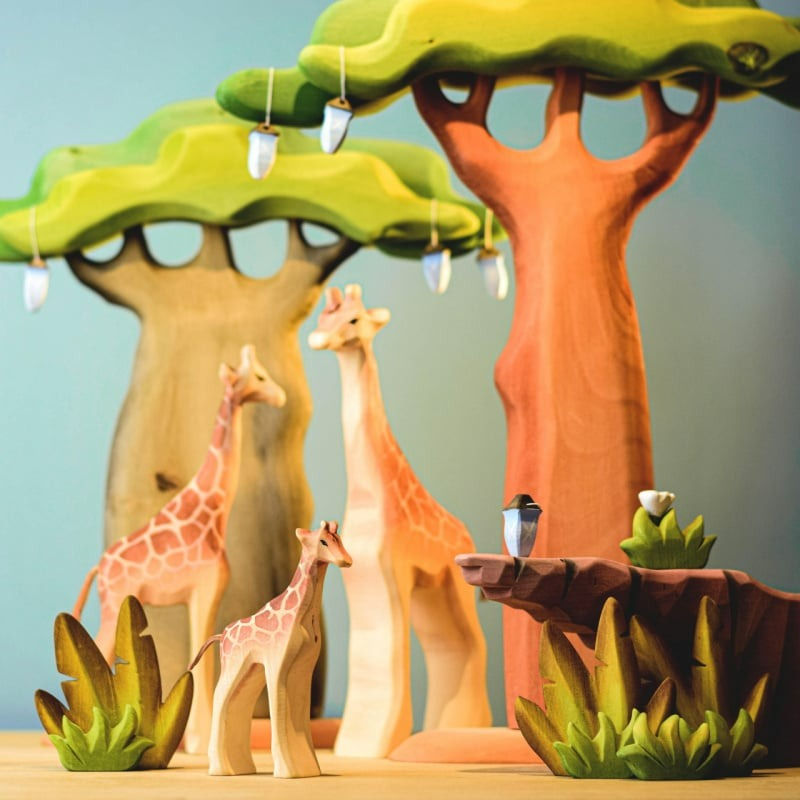 Thumbnail: Bumbu Toys Wooden Female Giraffe Figurine