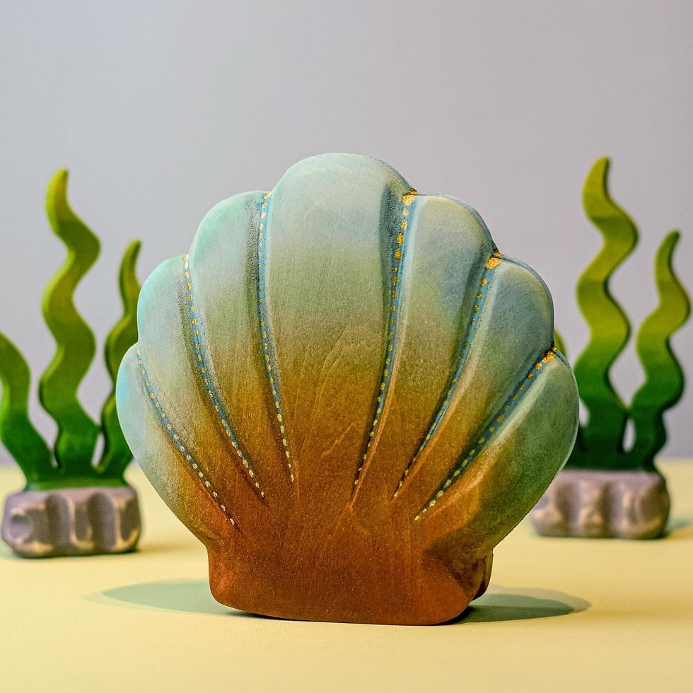 Thumbnail: Bumbu Toys Wooden Big Shell with Pearl