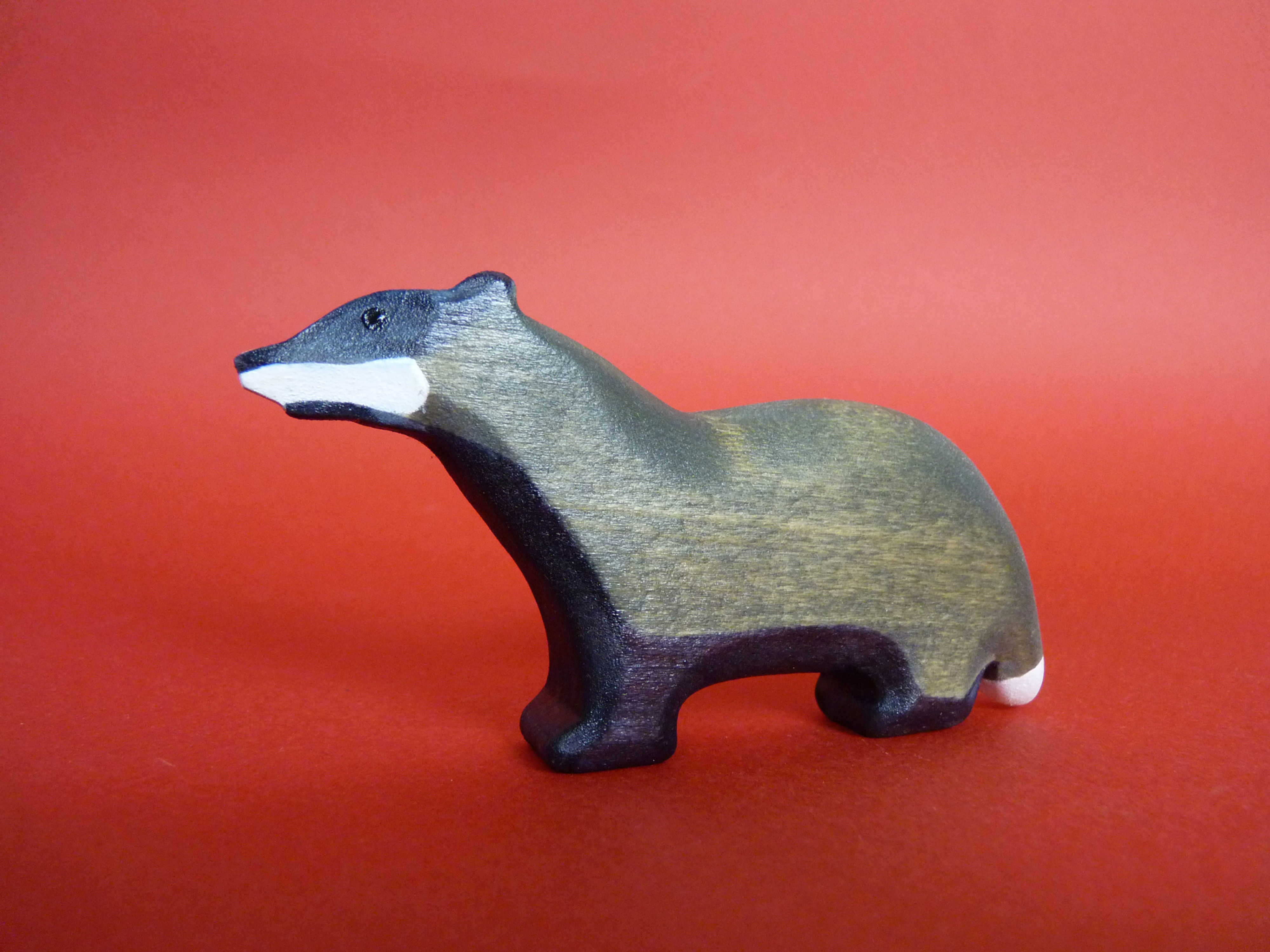 Handmade Wooden Badger