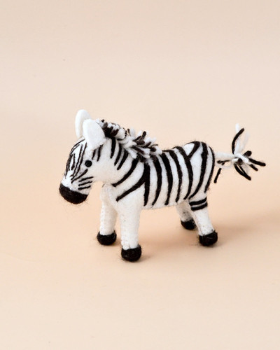 Tara Treasures Felt Safari Zebra Toy themulberrytreehouse - Main Image