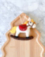 Tara Treasures Felt Christmas Rocking Horse Ornament
