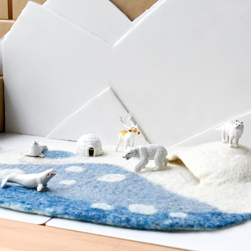 Thumbnail: Tara Treasures Felt Arctic Play Mat Playscape