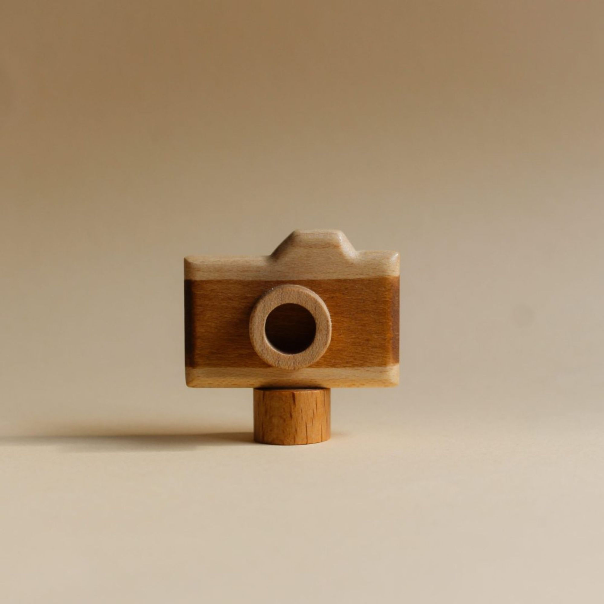 JUHARKA Handmade Wooden  Birthday Ring Camera Ornament