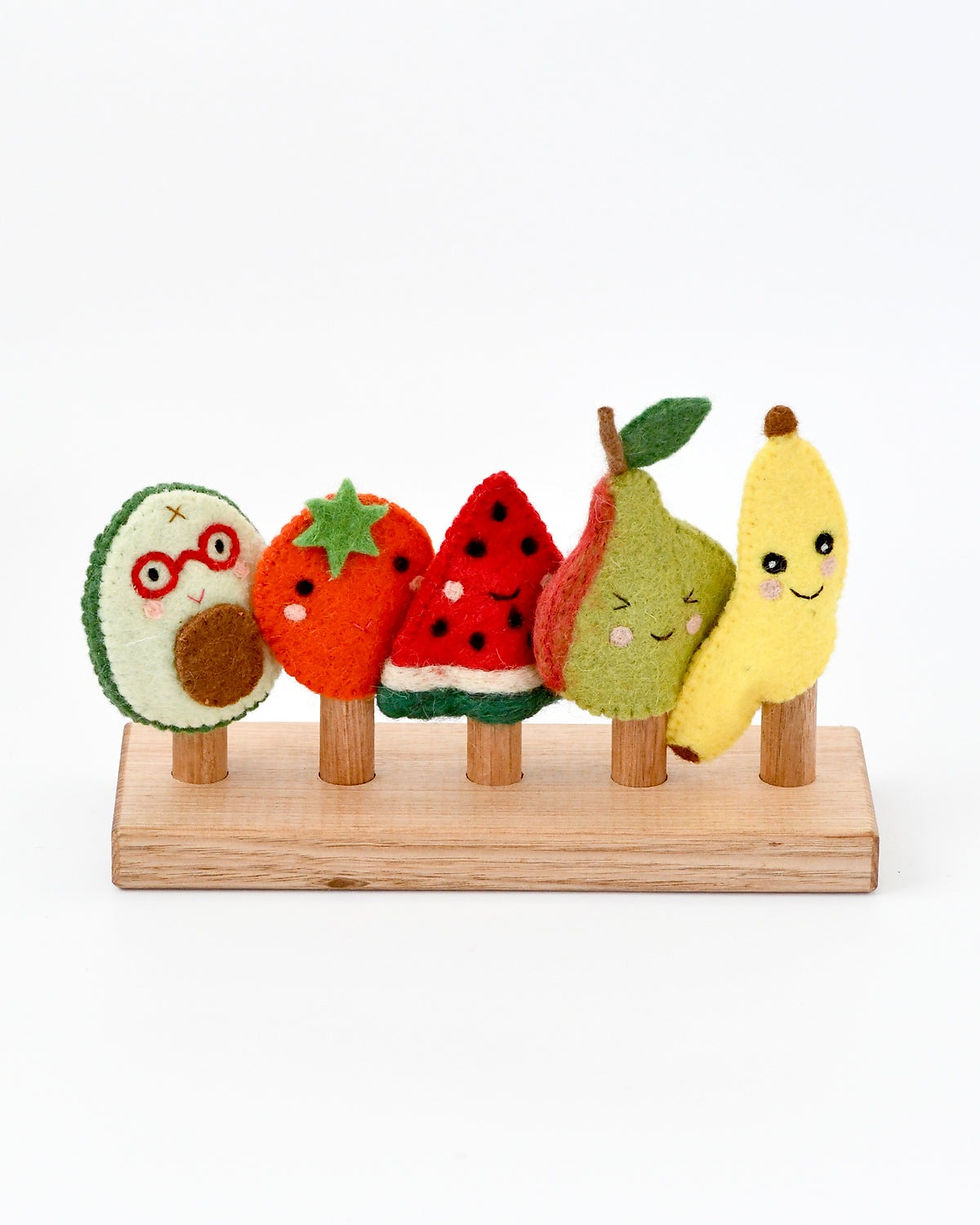 Thumbnail: Tara Treasures Felt Fruits Finger Puppets Set