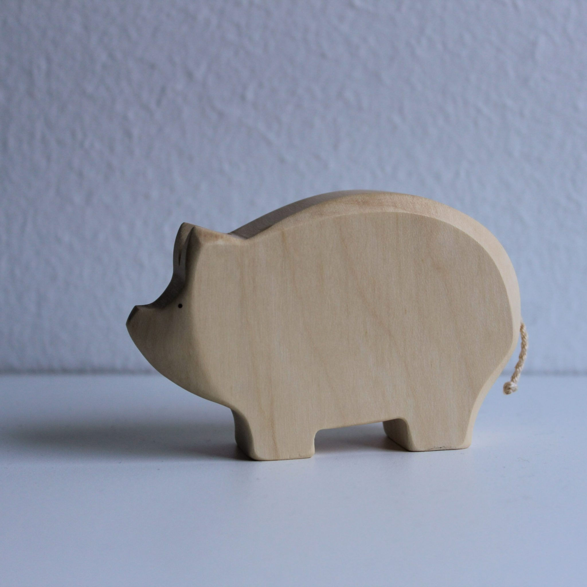 JUHARKA Handcrafted Wooden Pig Figurine
