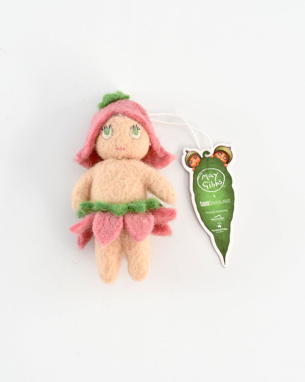 Tara Treasures May Gibbs x Tara Treasures - Pink Boronia Baby Toy Ornament