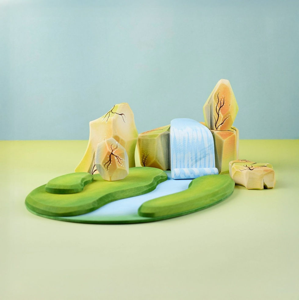 Bumbu Toys Handcrafted Wooden Rainbow Rocks