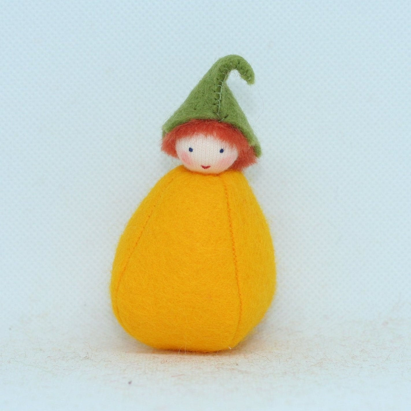 Ambrosius-Eco Flower Fairies Big Pumpkin Pixie Felt Doll (3'')-Fair Skin