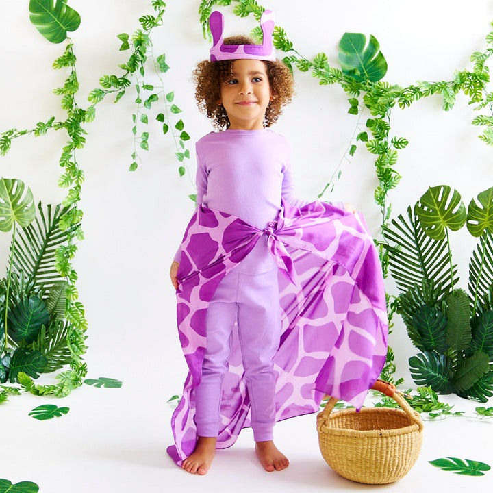 Thumbnail: Sarah's Silks Purple Giraffe Playsilk