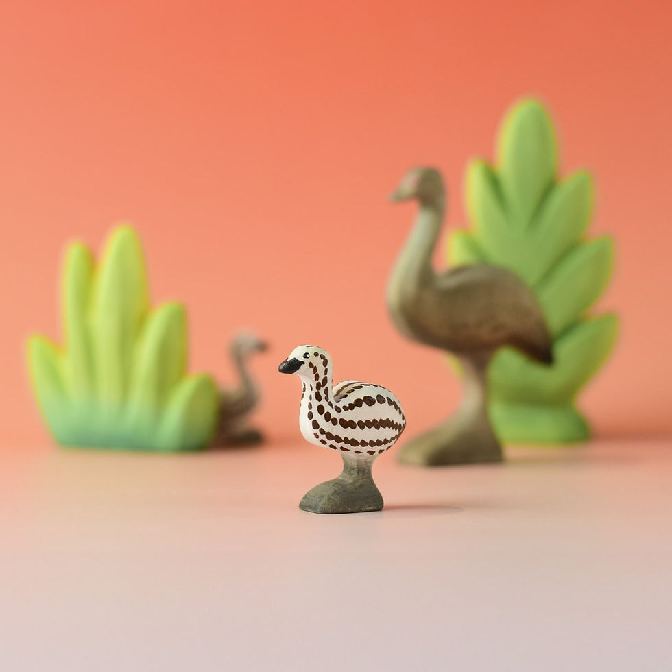 Thumbnail: Bumbu Toys Handcrafted Wooden Emu Chick