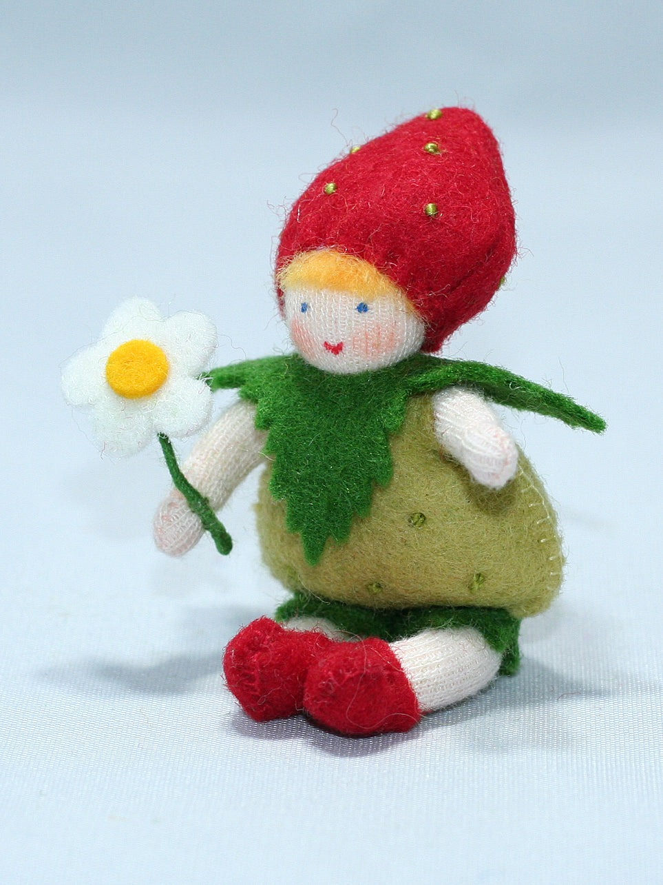 Thumbnail: Eco Flower Fairies Strawberry Baby Felt Doll