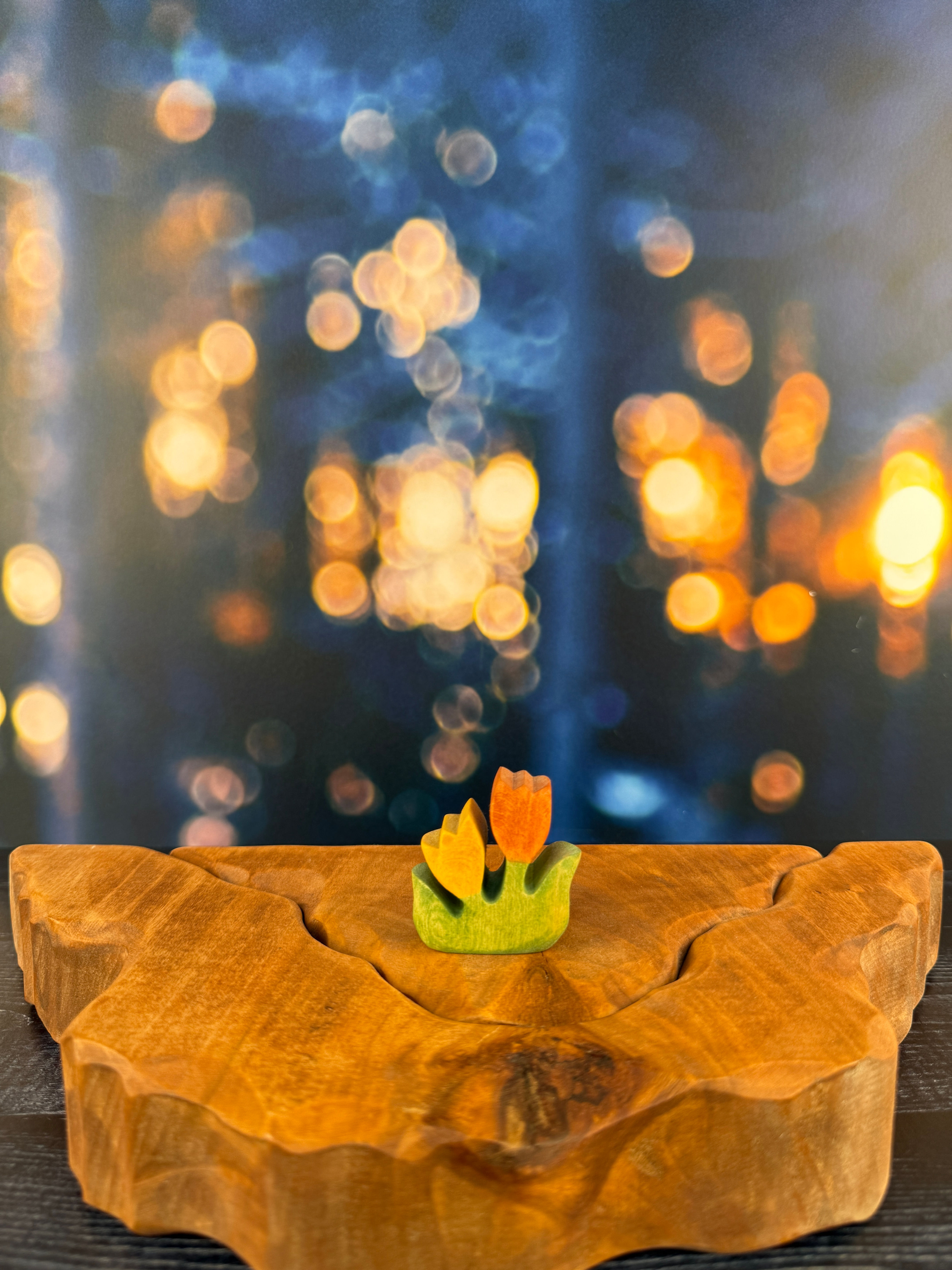 Handmade Wooden Tulip Flower, Small by Diofa Muhely