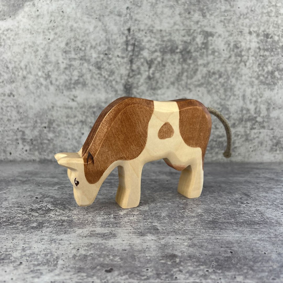 Thumbnail: HolzWald Handmade Wooden Cow-Eating