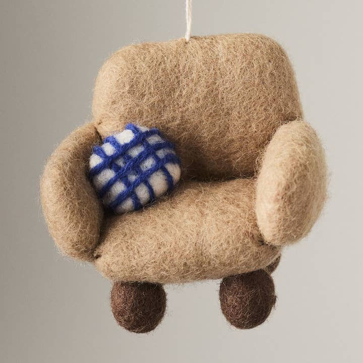 Felt Wool Chair Ornament -Beige