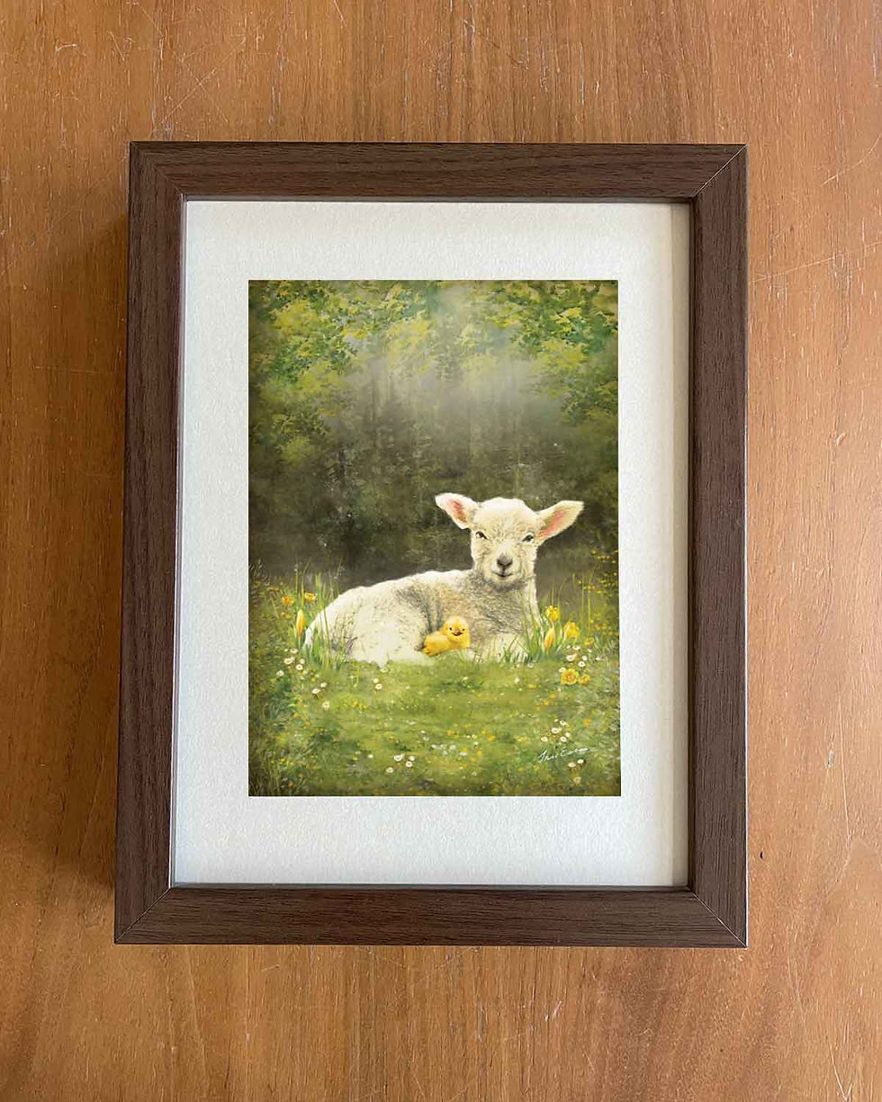 Thumbnail: Iris Esther Postcard-Spring Break in a wooden frame