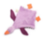 Nanchen Natur Bird of Paradise rattle and blanket doll in lilac, handmade in Germany from organic cotton and wool, approx. 3