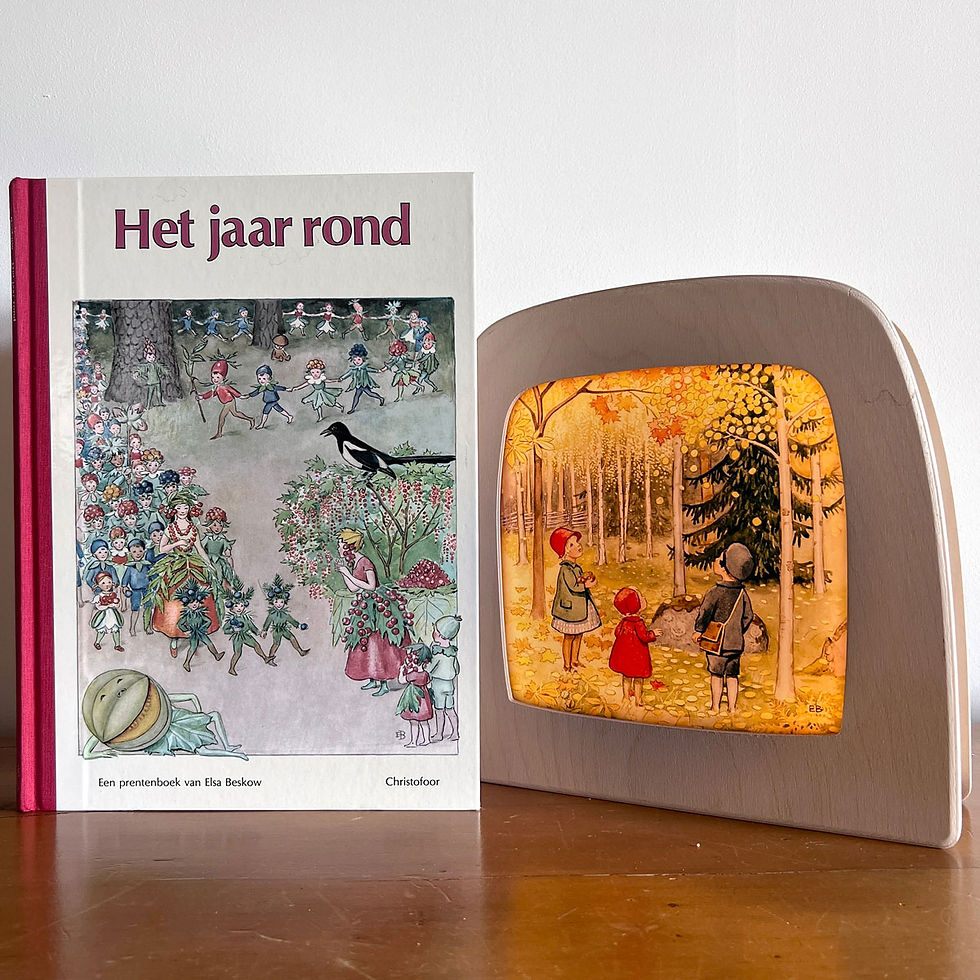 Thumbnail: Toverlux Around The Year Storylux Lamp Silhoutte Set Illustrated by Elsa Beskow