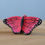 Thumbnail: Bumbu Toys Handcrafted Pink Wooden Butterfly Figurine