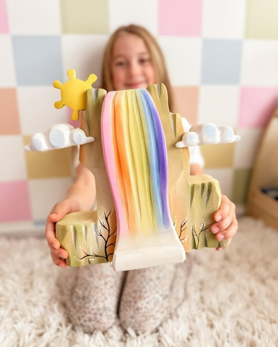 Bumbu Toys Handcrafted Wooden Rainbow Cliff Set | themulberrytreehouse