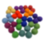 Papoose Goethe-5 cm felt balls set-36 pc