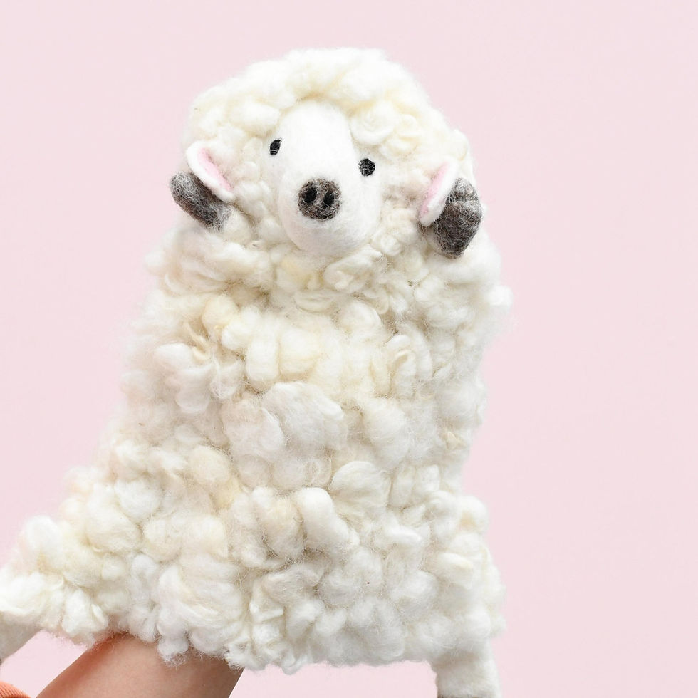 Thumbnail: Tara Treasures Felt Lamb Hand Puppet