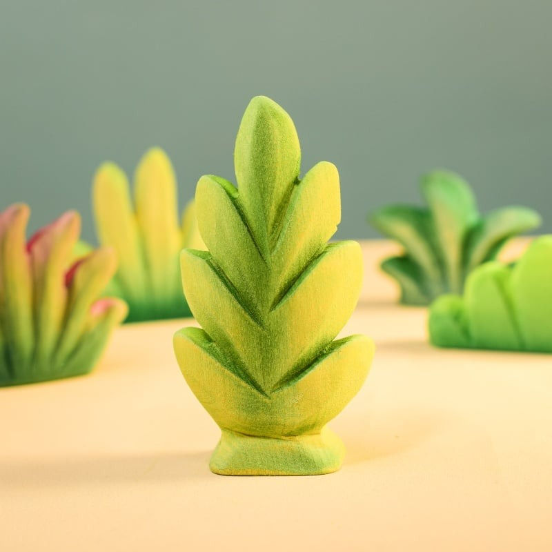 Wooden Thuja Shrub on a Wooden Surface by Bumbu Toys