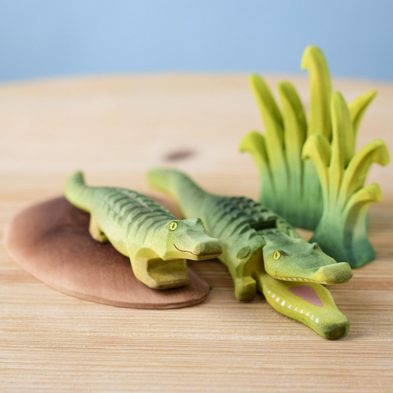 Bumbu Toys Handcrafted Wooden Crocodile Cove Set