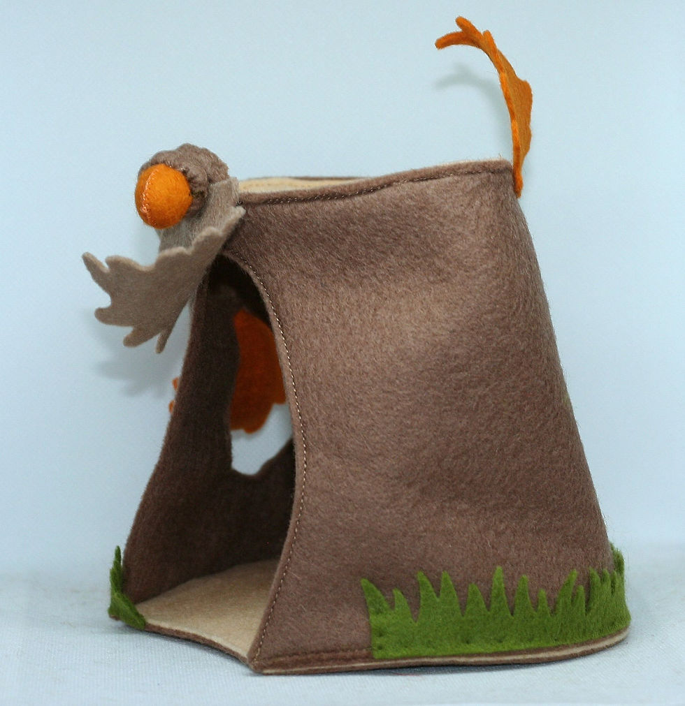 Thumbnail: Eco Flower Fairies Forest Gnome Family with Oak Tree Stump House