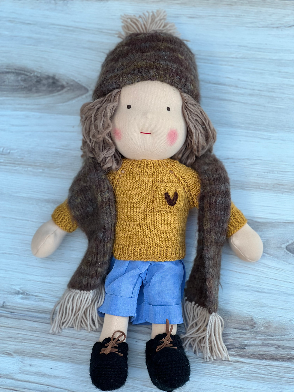 Thumbnail: Handmade Waldorf Doll - Aiden (15")