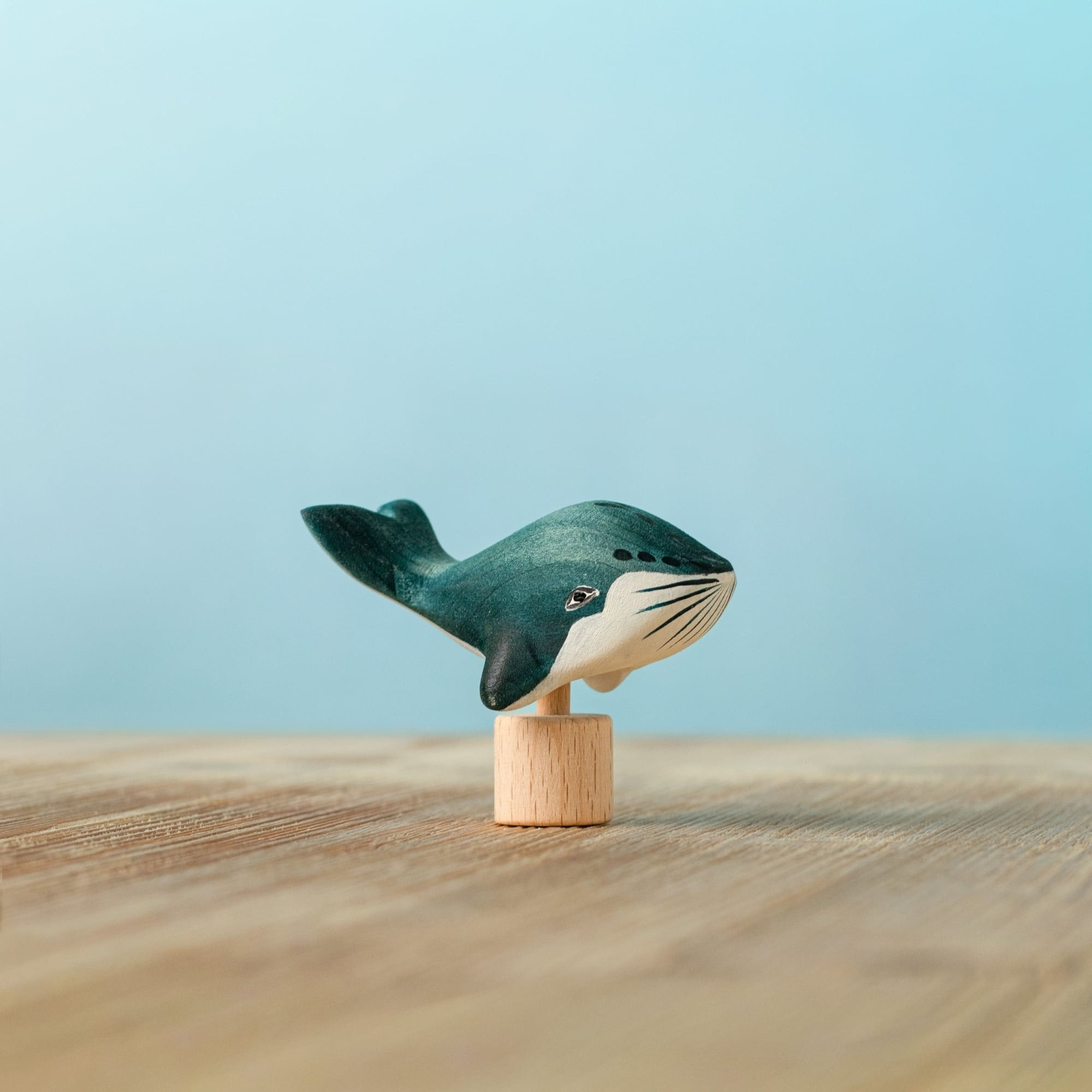 Pre-Order Bumbu Toys Blue (Ocean) Whale for Celebration Rings & Waldorf Play