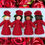 Thumbnail: Rose Fairy Felt Doll- Red with Flower Hat